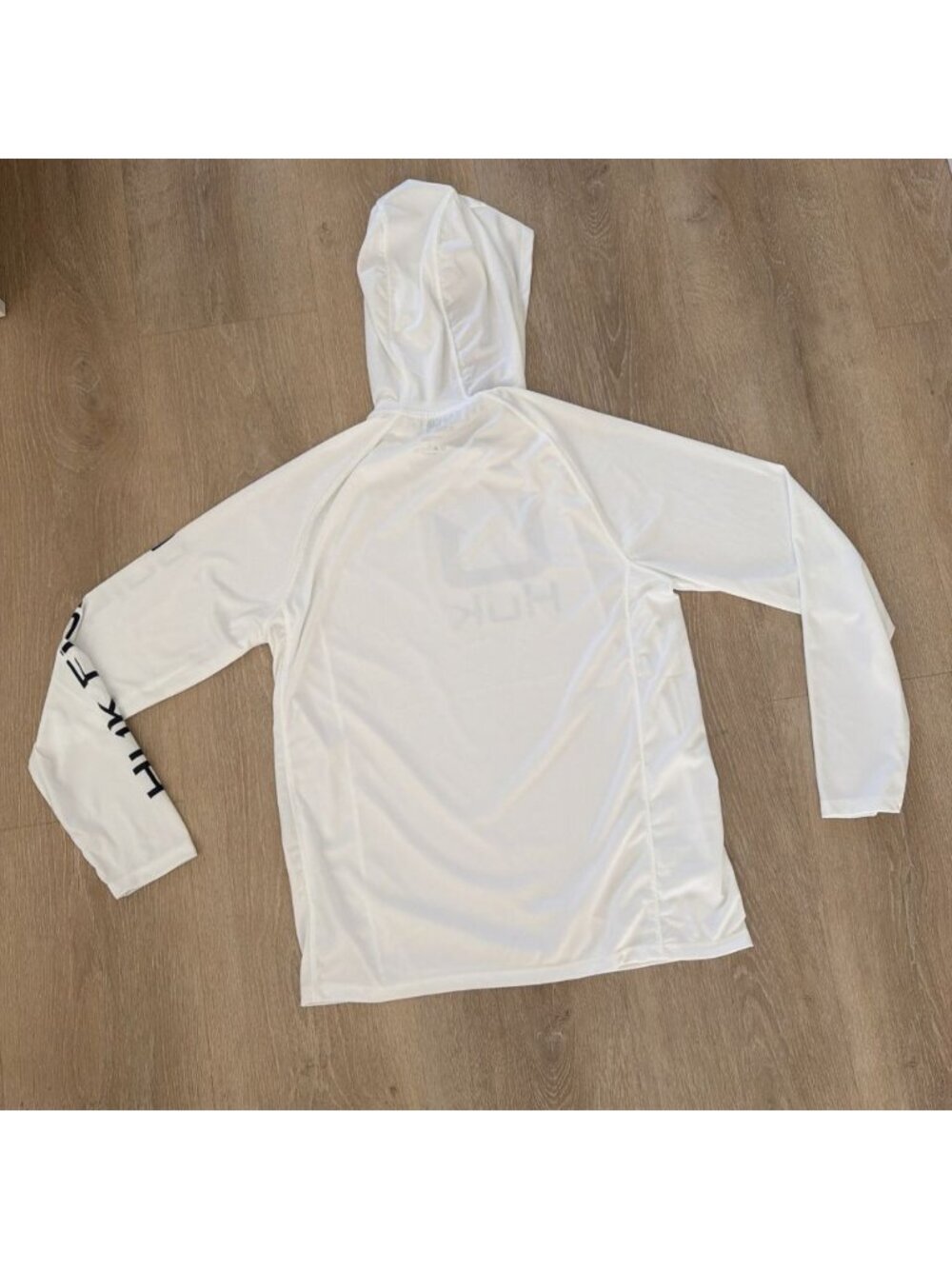 Huk Icon Hoodie Men's Tech Shirt White Size Small (Y1) - Picture 9 of 9